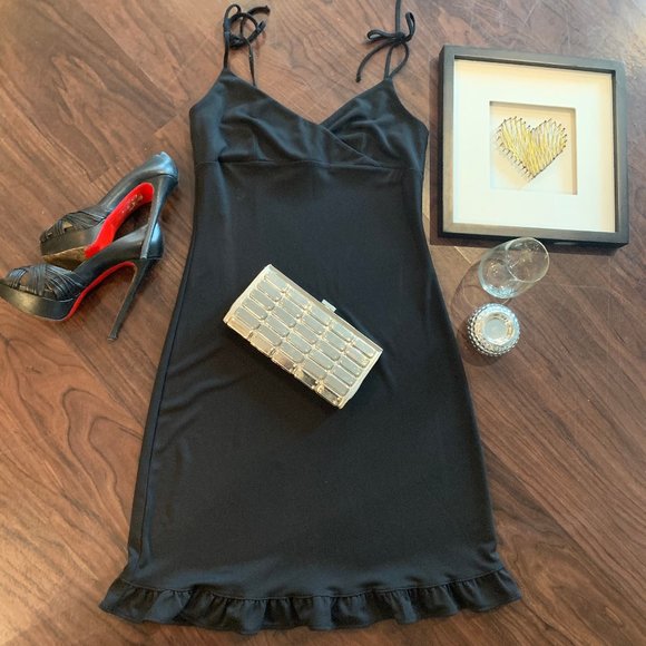Express Dresses & Skirts - EXPRESS Black Cami Midi Slip Dress